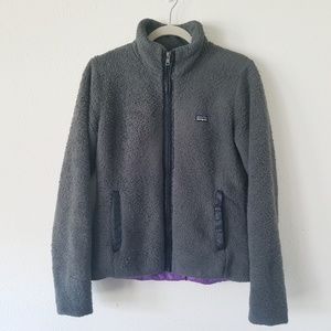 Patagonia Gray Fleece Zip-Up Jacket M